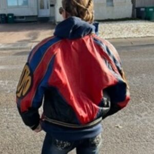 Vintage 1990s Michael Hoban MOJO Color Block Leather Jacket (Size _M_)